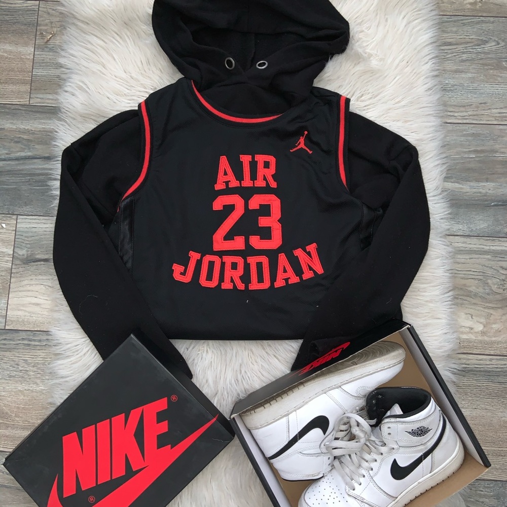 Red + Black Air Jordan Jersey